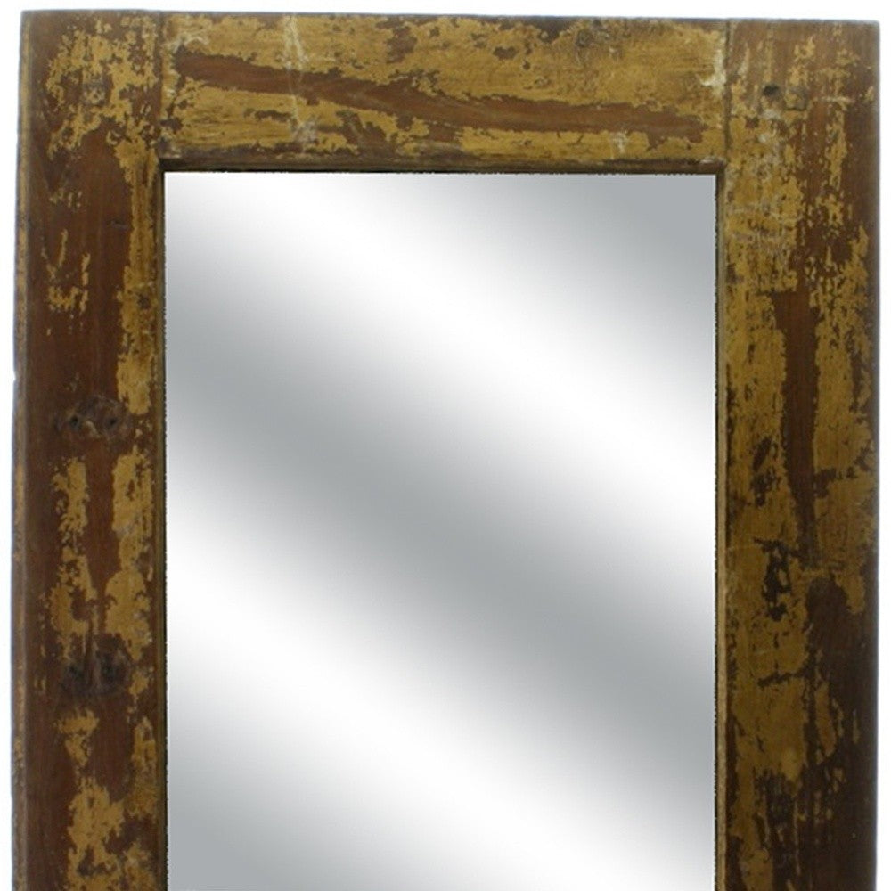 Reclaimed Wood Square Wall Mirror