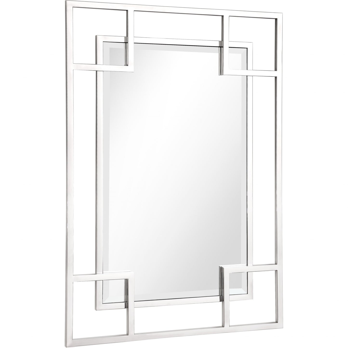 42" Silver Metal Framed Accent Mirror