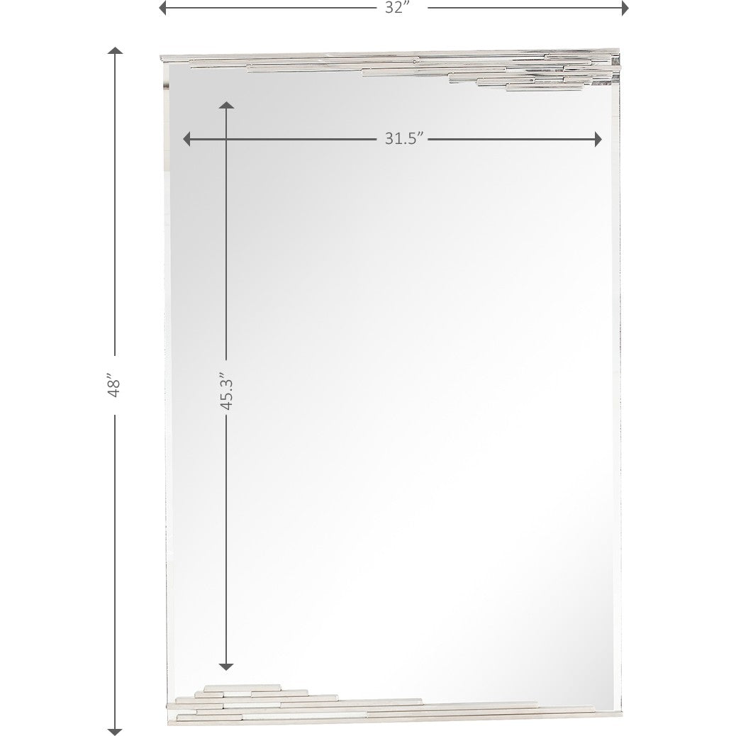 46" Silver Framed Accent Mirror