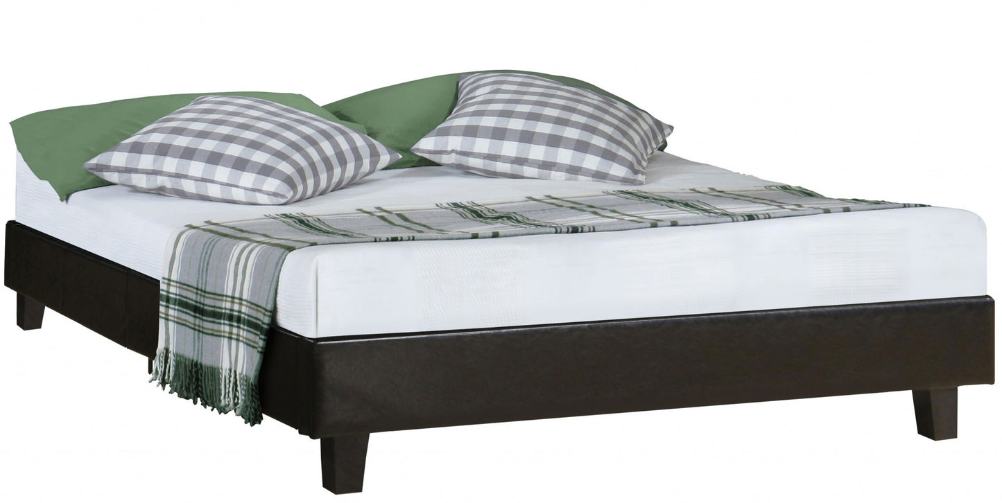 Black Platform King Bed with Two Nightstands