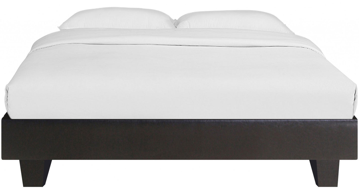 Black Platform King Bed with Two Nightstands