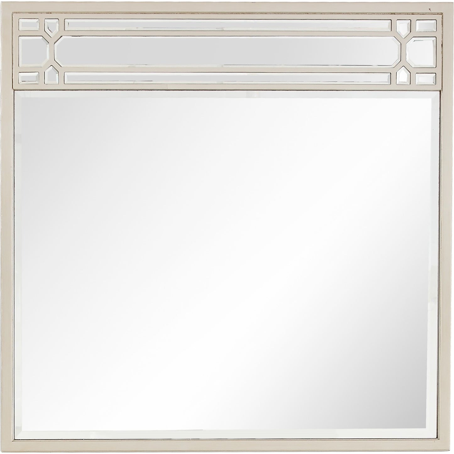 36" Champagne Square Metal Framed Accent Mirror