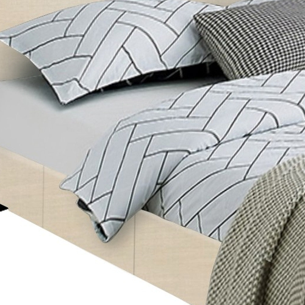 Beige Platform Full Bed