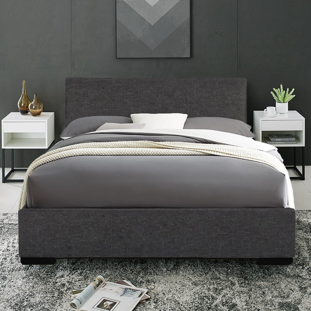 Grey Platform King Bed