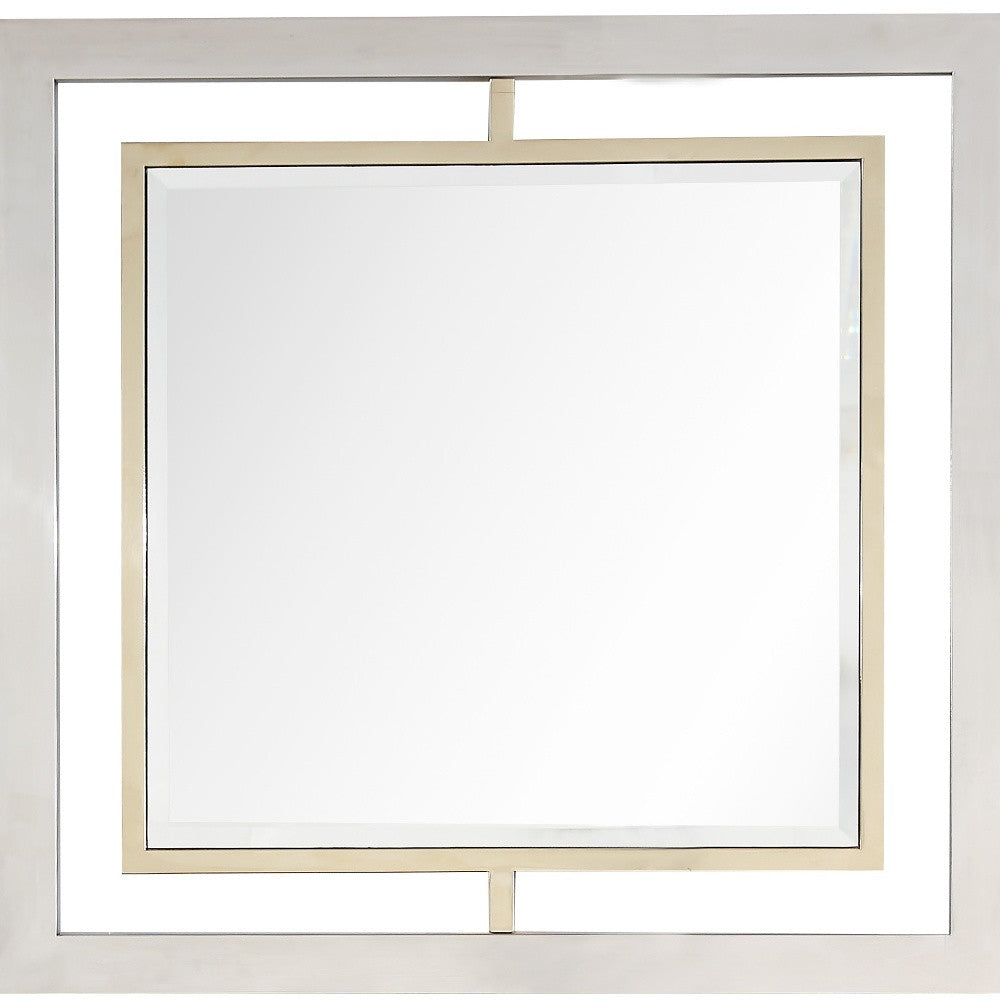 32" Gold Square Framed Accent Mirror