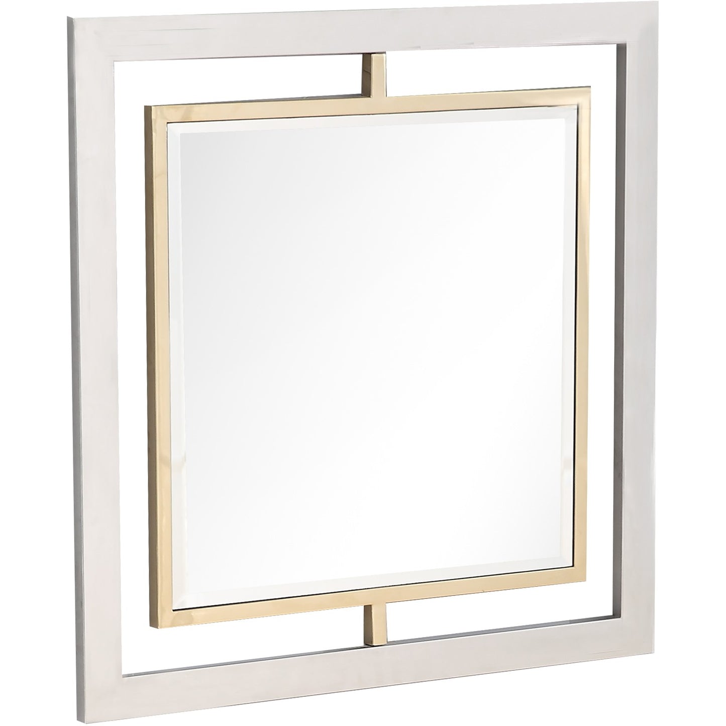 32" Gold Square Framed Accent Mirror