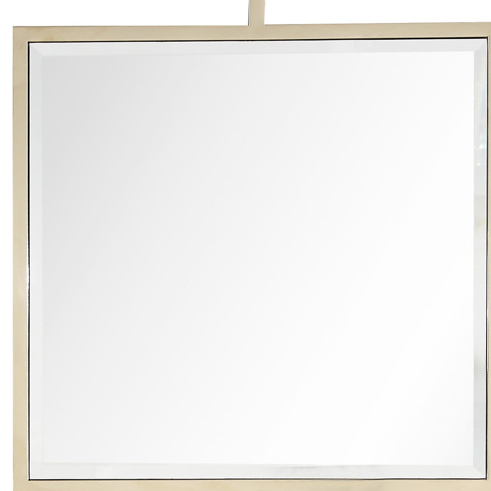 32" Gold Square Framed Accent Mirror