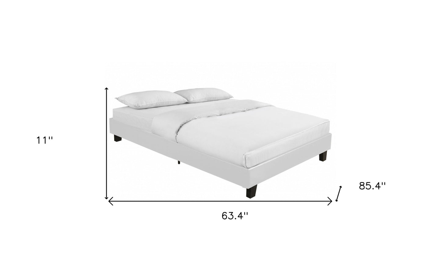 White Platform Queen Bed