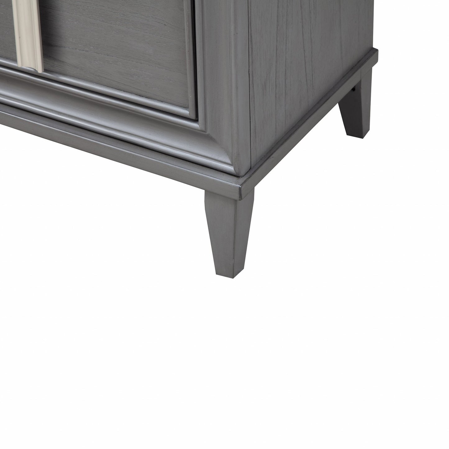 Dark Grey Contemporary 2 Drawer Nightstand