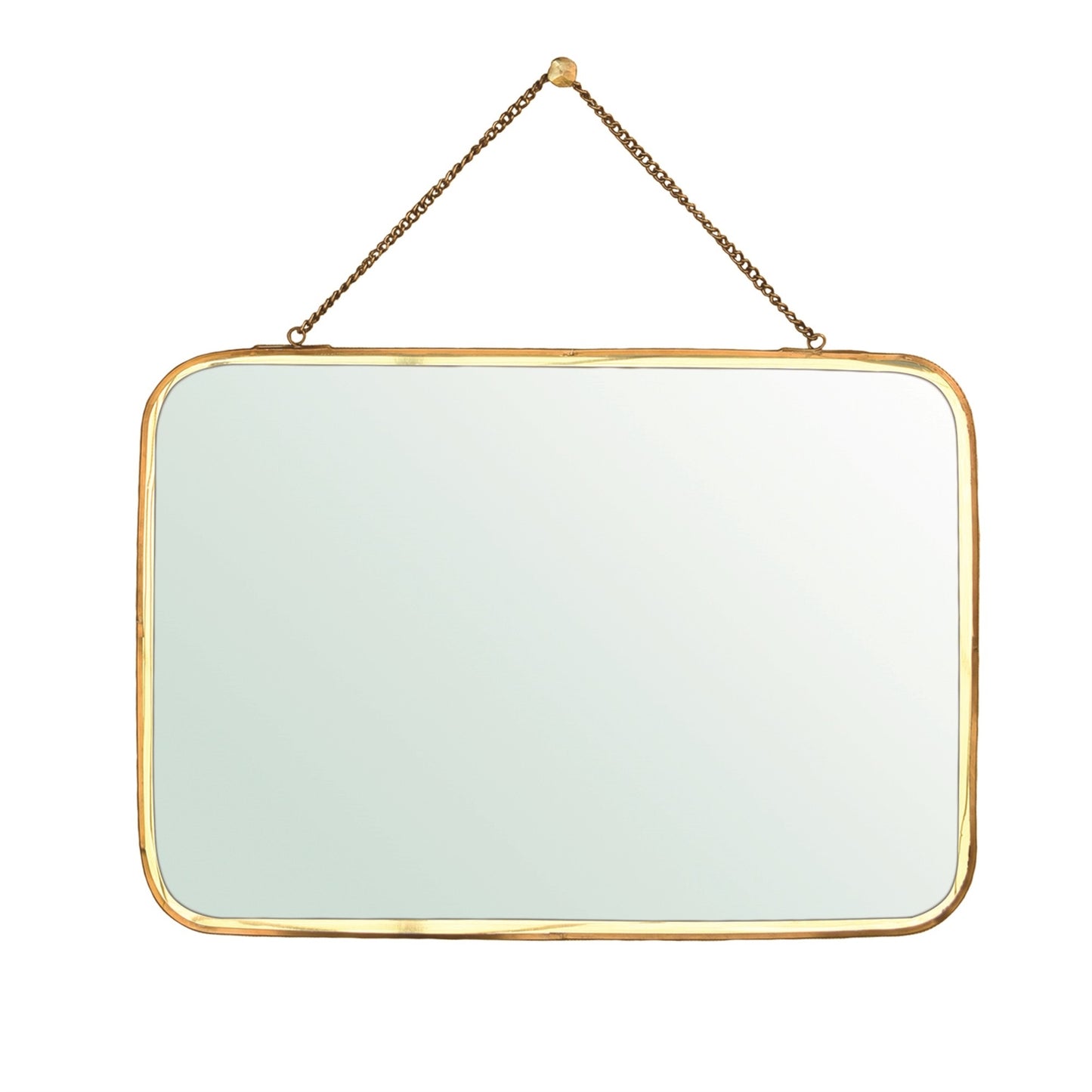 Gold Metal Horizontal Wall Mirror