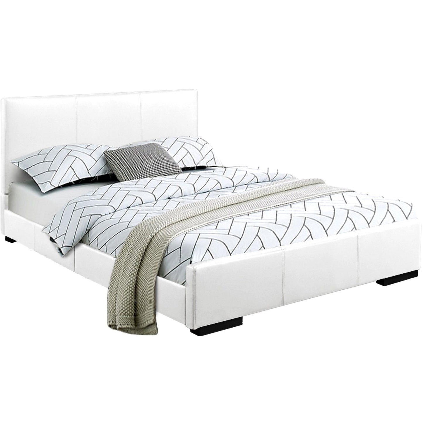 White Platform King Bed