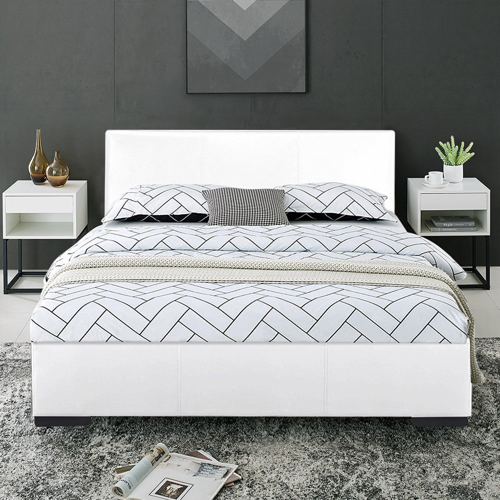 White Platform King Bed