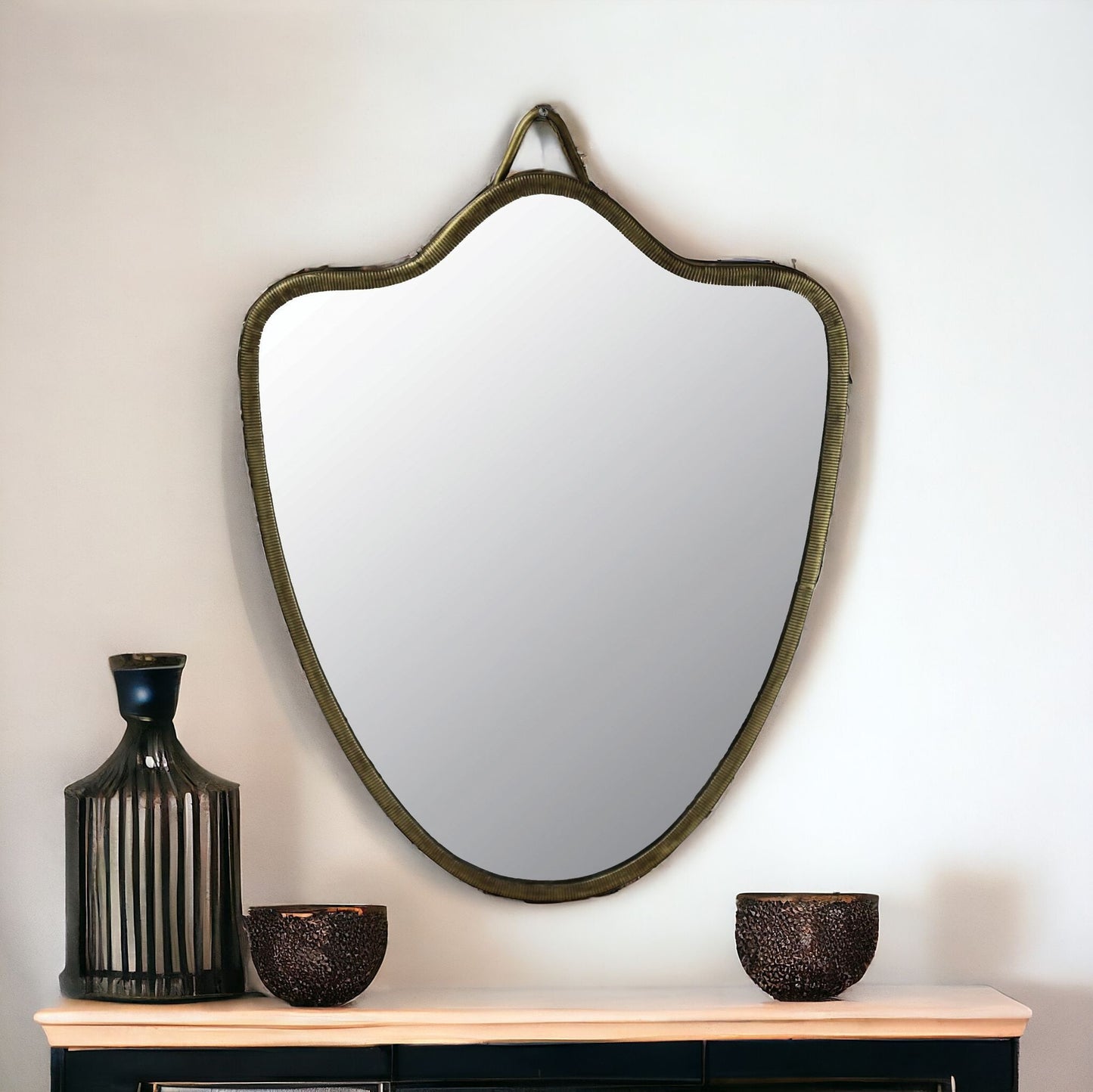 9" Gold Novelty Accent Framed Mirror