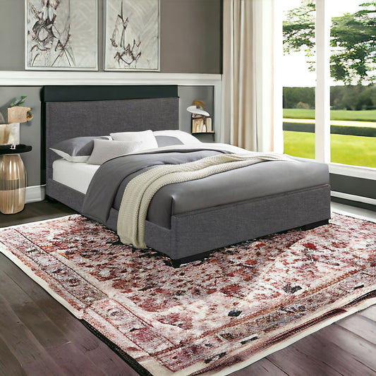 Grey Platform Queen Bed