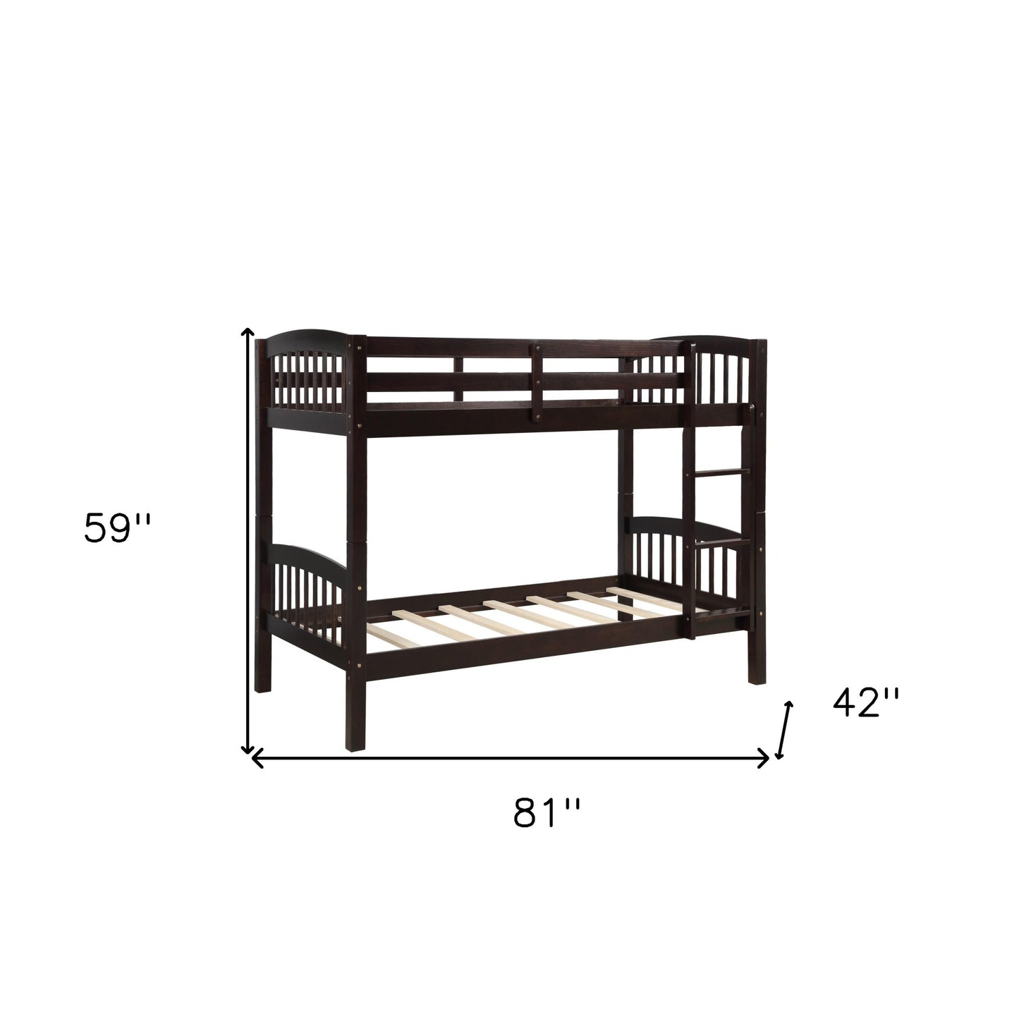 Brown Twin Over Twin Bunk Bed