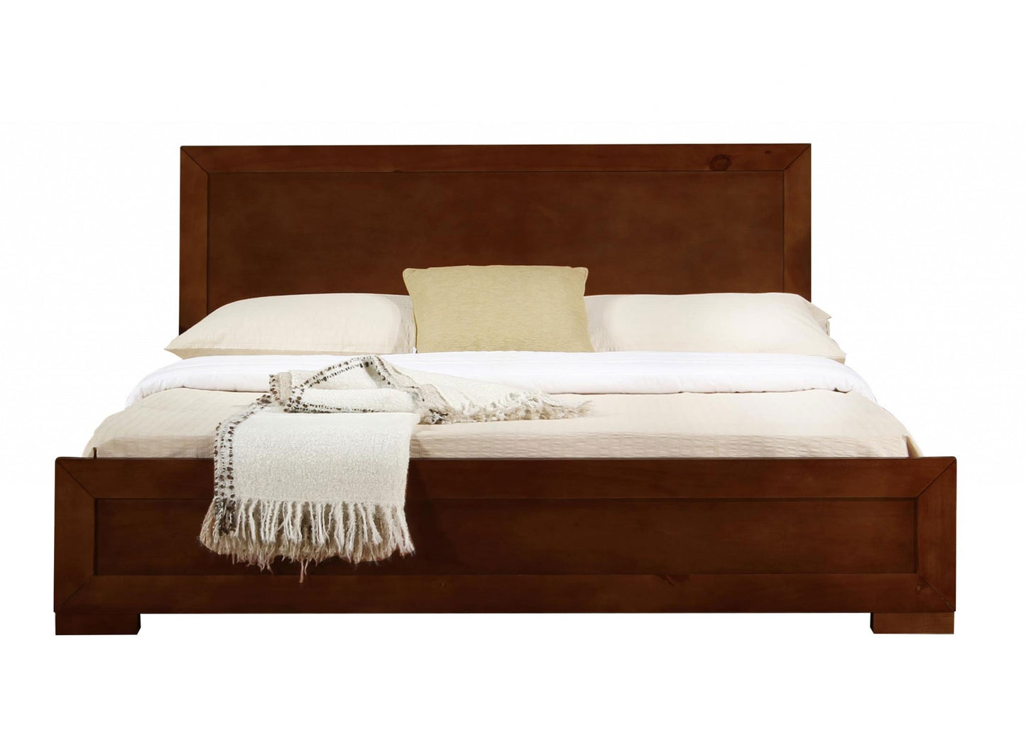 Walnut Wood Full Platform Bed