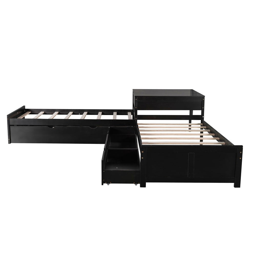 Espresso Twin Bed with Trundle