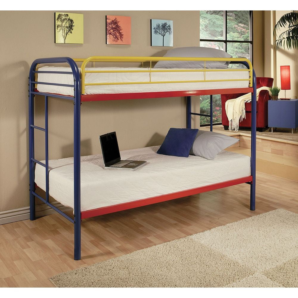 Colorful Twin Over Twin Bunk Bed