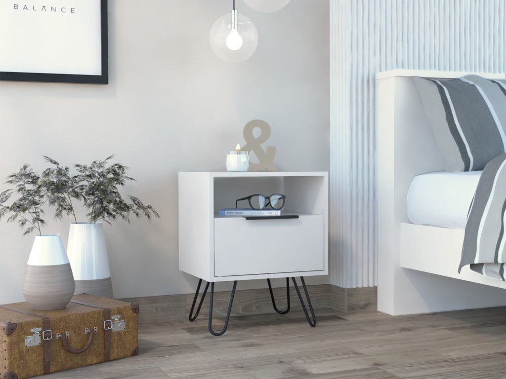 22" White Nightstand