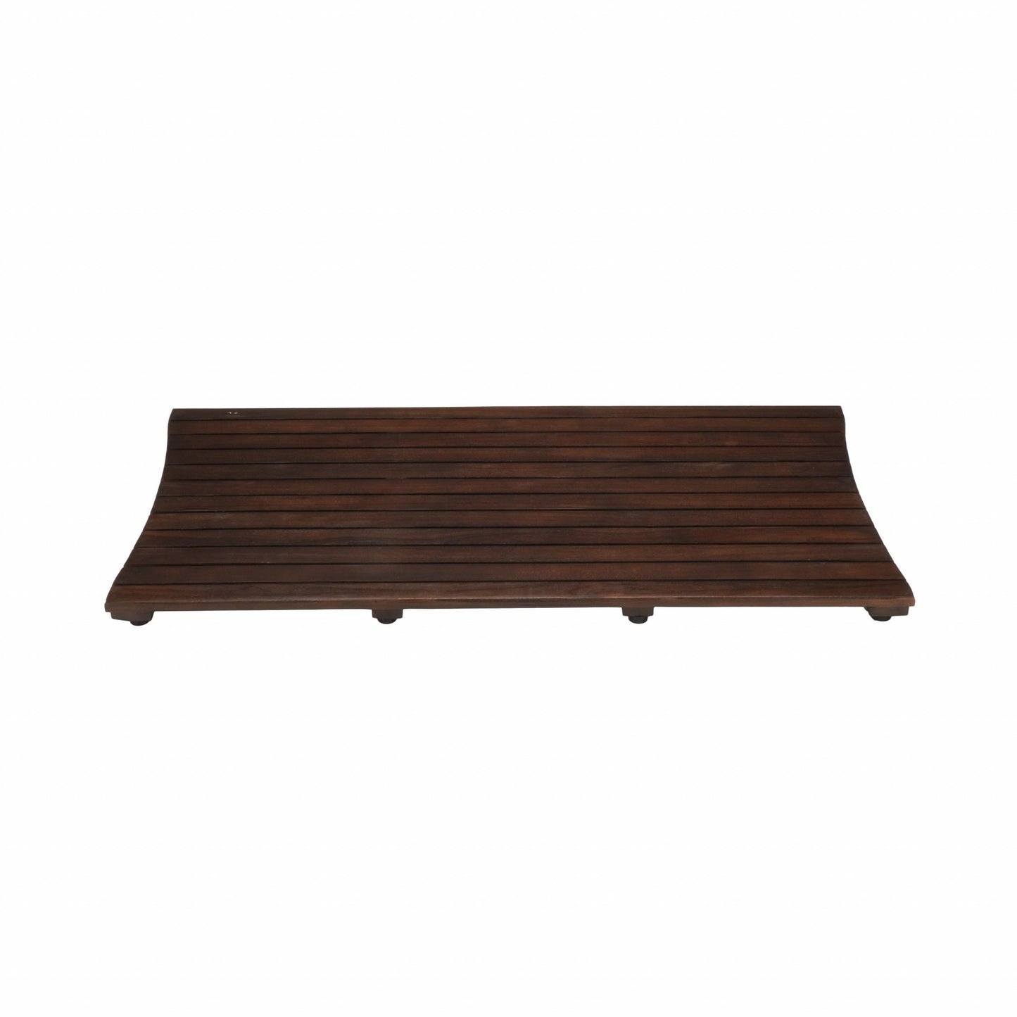 Compact Teak Floor Mat In Brown Finish