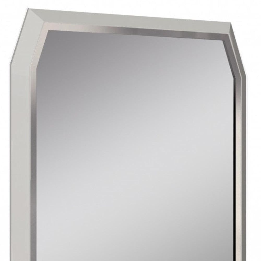 Taupe Octagon Accent Glass Mirror