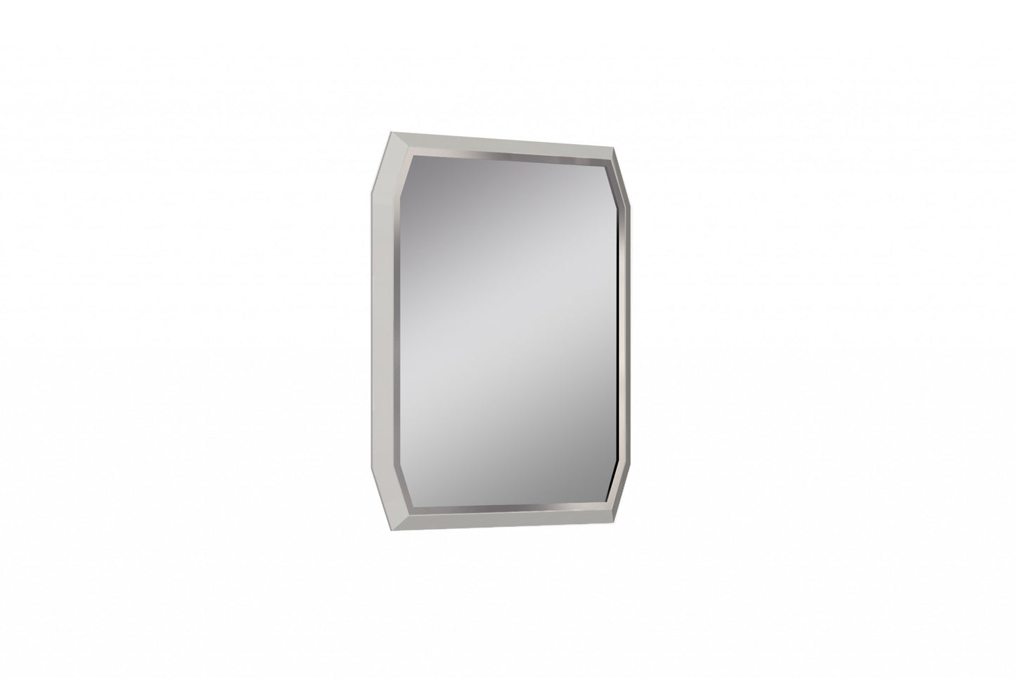 Taupe Octagon Accent Glass Mirror