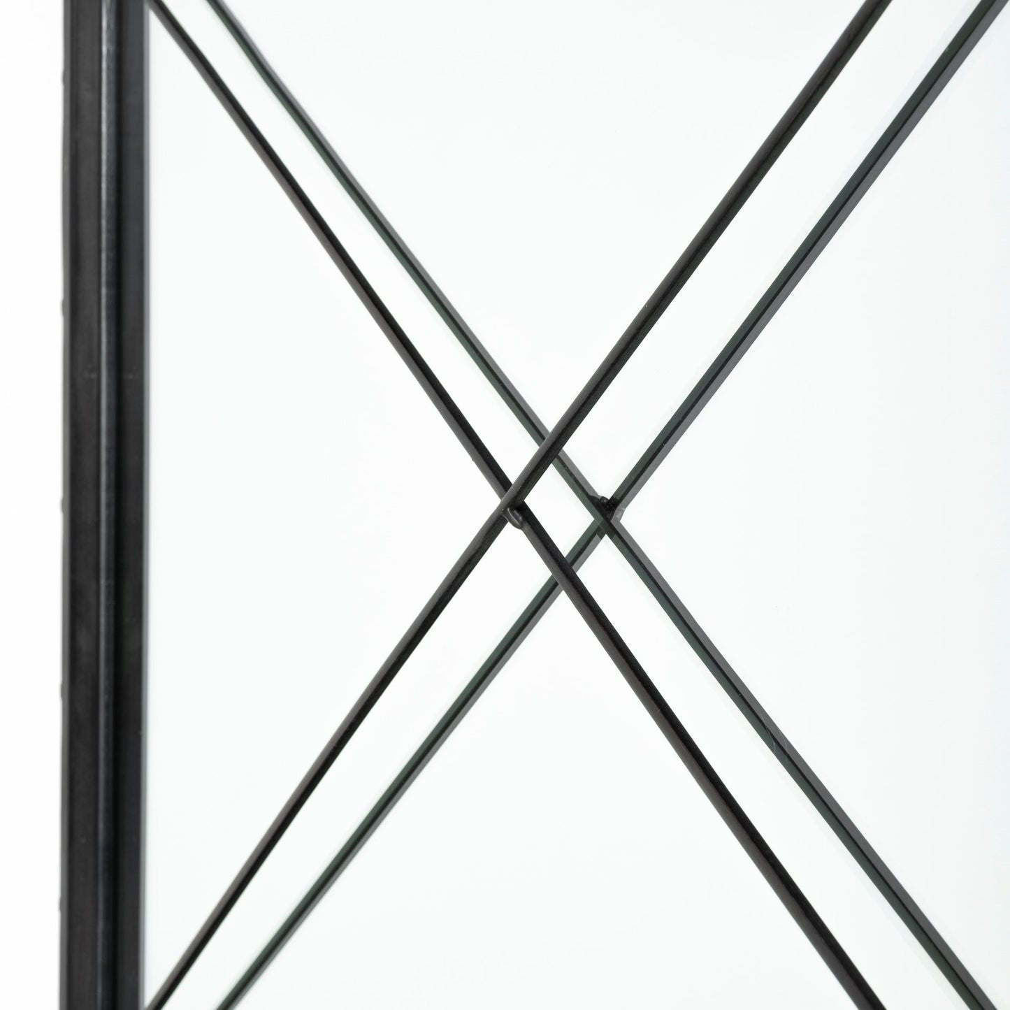 Black Rectangle Full Length Hanging Metal Mirror