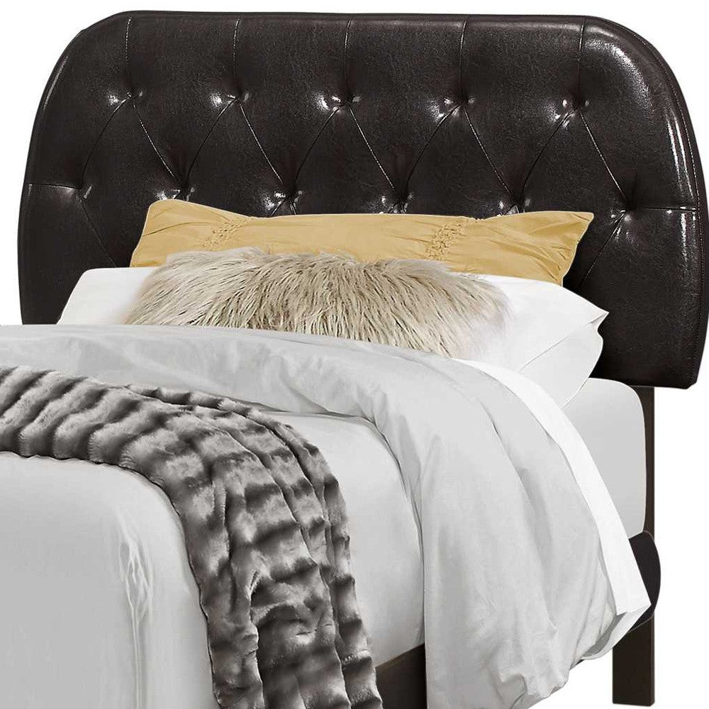 Tufted Black Standard Bed Upholstered With Headboard