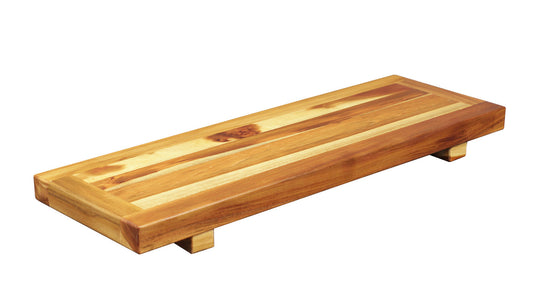 29" Natural Teak Wood Bath Tray And Seat