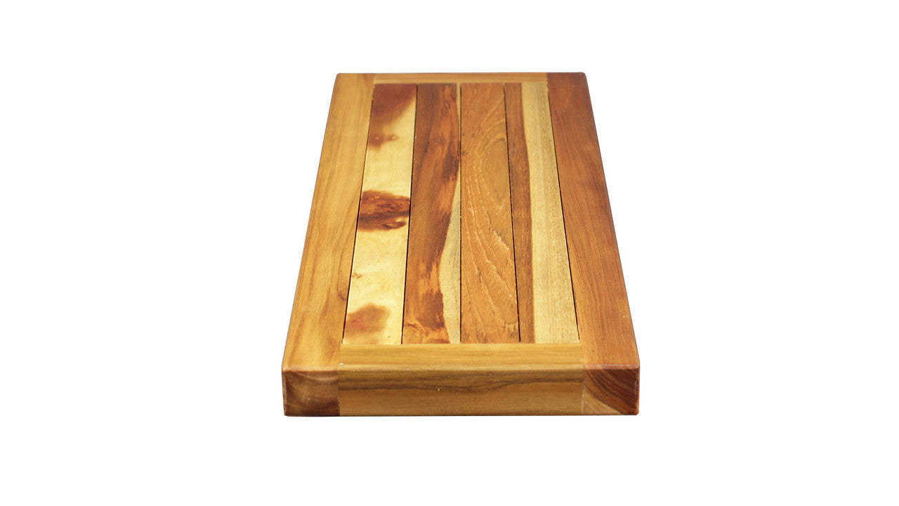 29" Natural Teak Wood Bath Tray And Seat