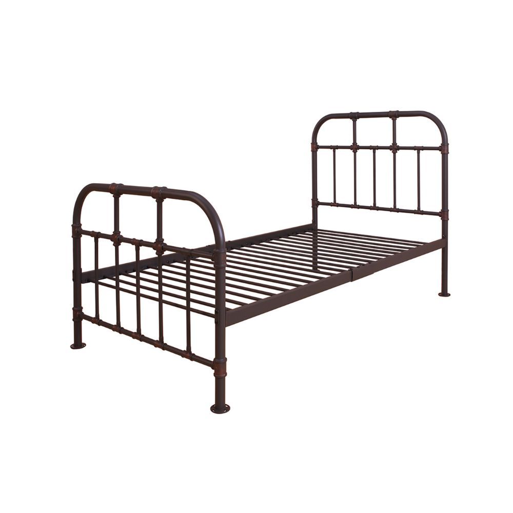 Gray Metal Twin Bed Frame