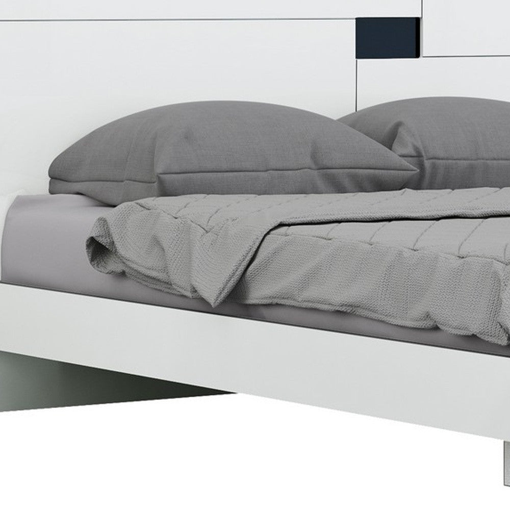 Solid Wood King White Bed