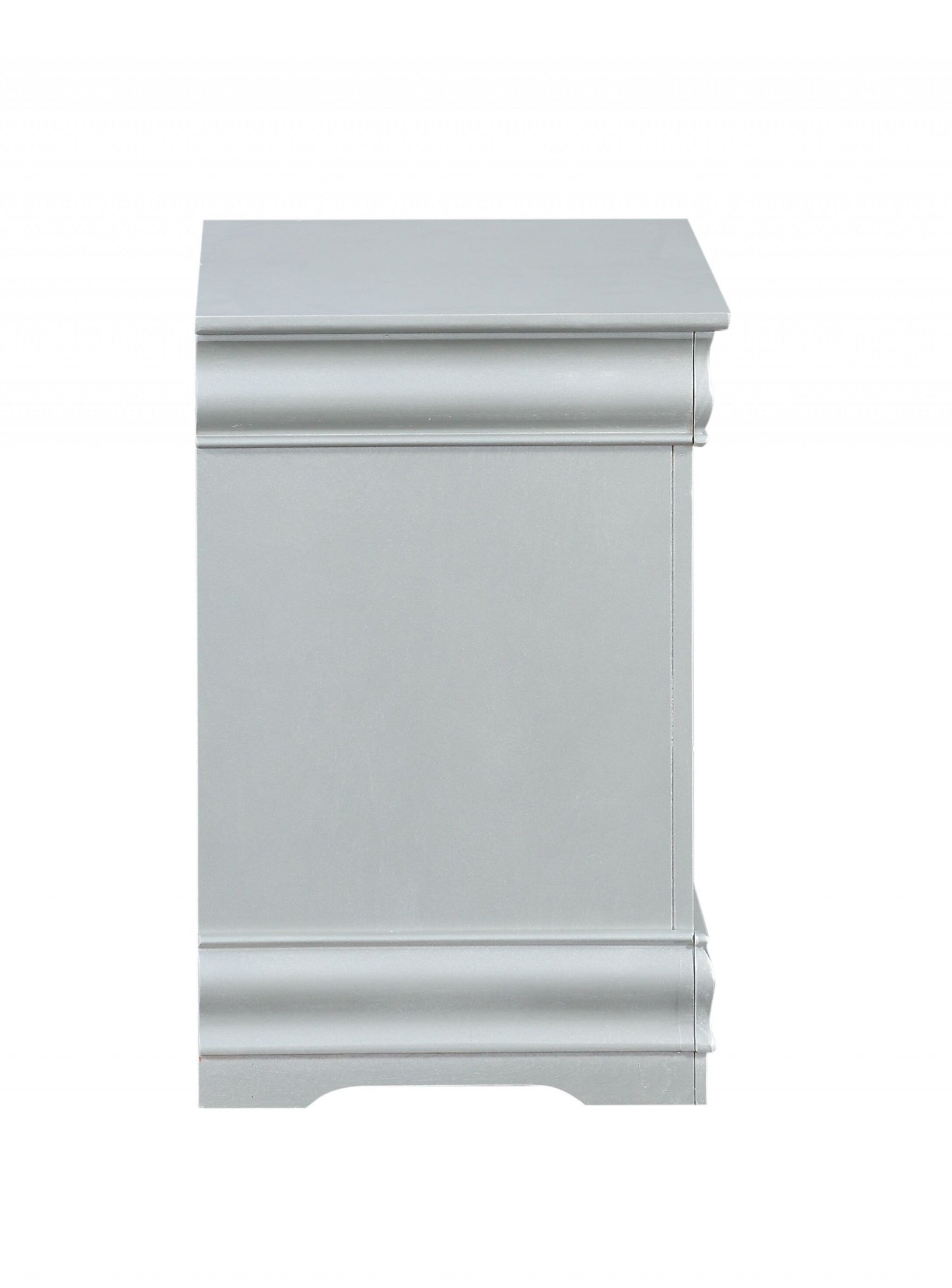 24" Platinum Two Drawers Nightstand