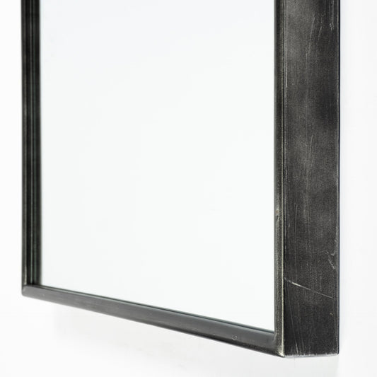 Black Arch Full Length Hanging Metal Mirror