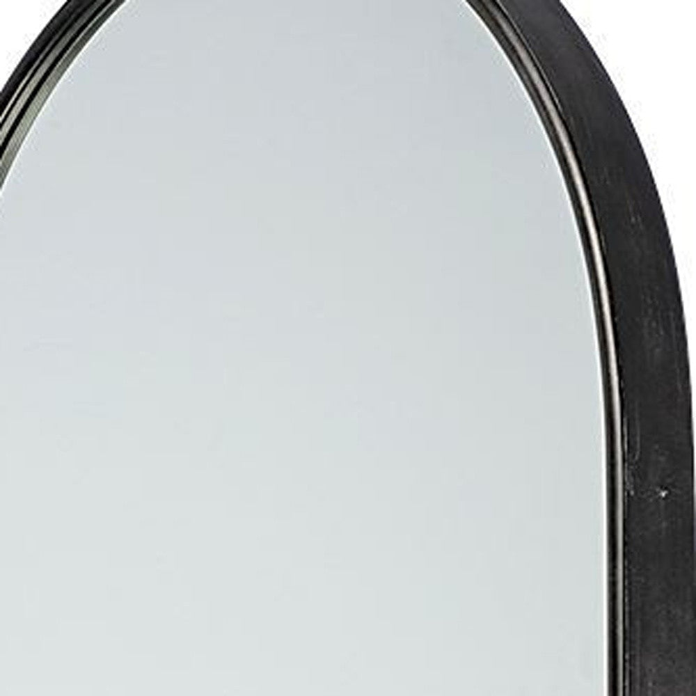 Black Arch Full Length Hanging Metal Mirror