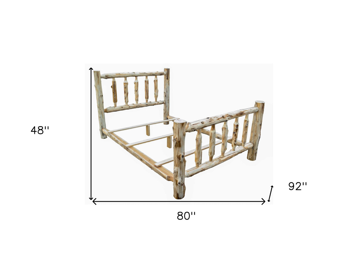 Rustic And Natural Cedar King Traditional Log Bed