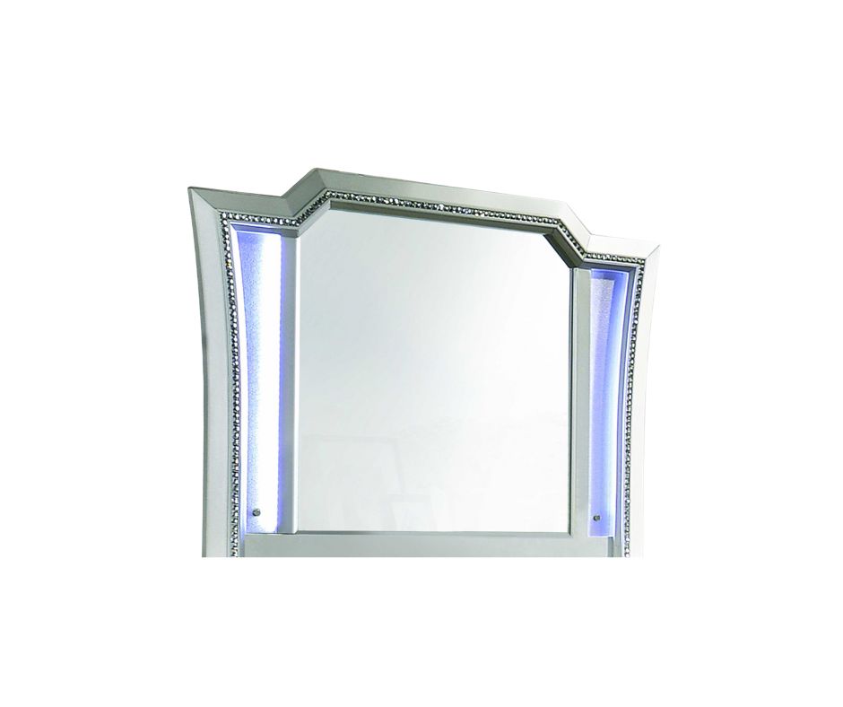 38" Champagne Irregular Framed Mirror