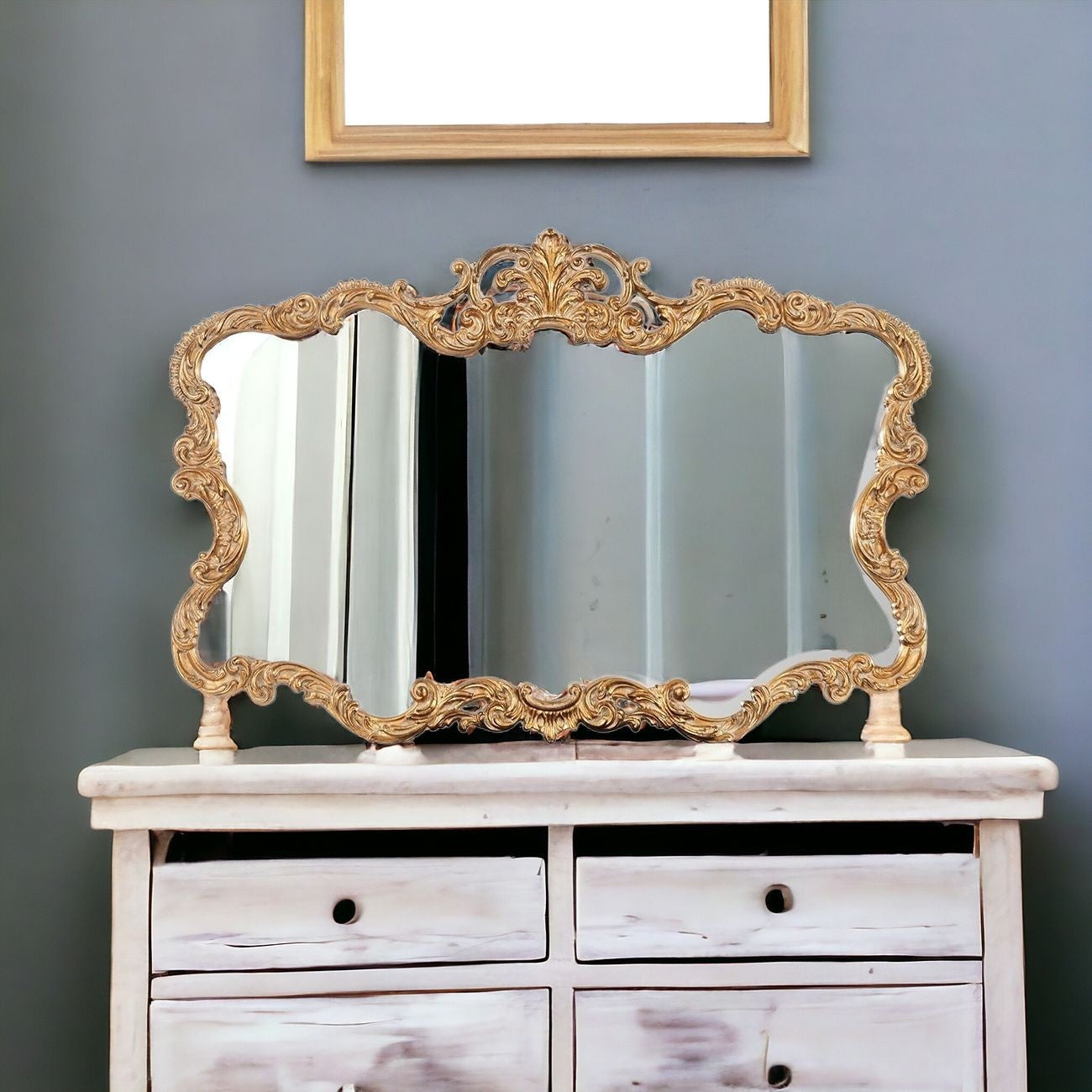 27" Gold Framed Accent Mirror