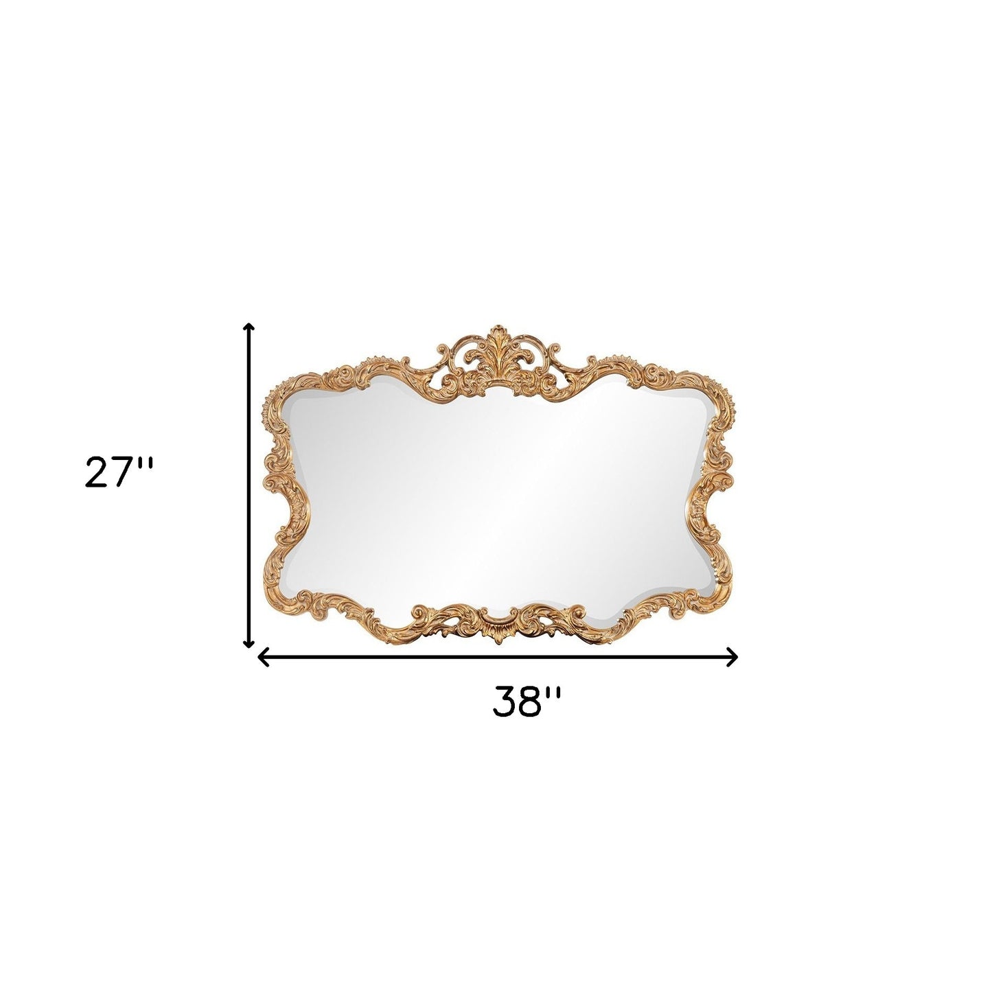 27" Gold Framed Accent Mirror