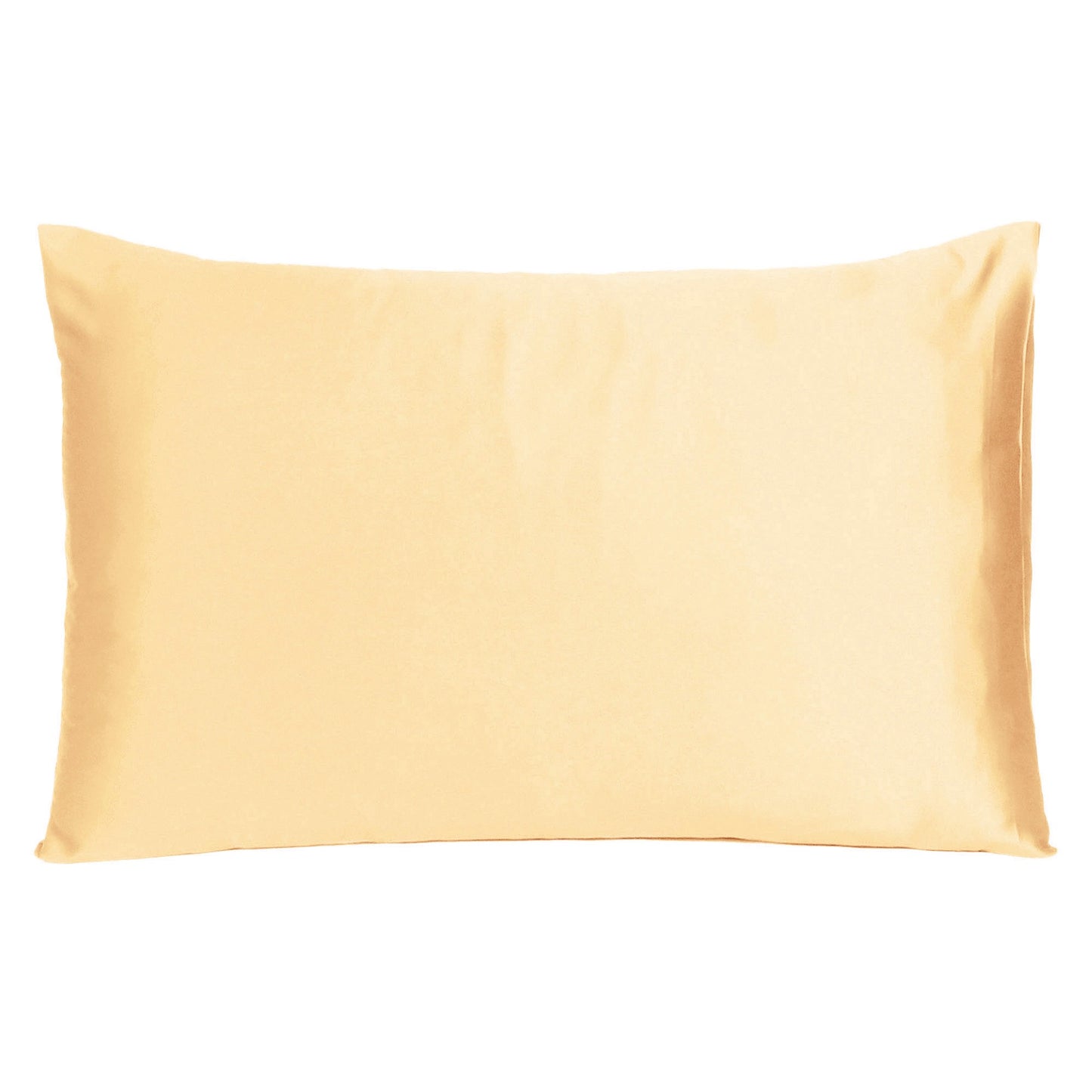 Pale Peach Dreamy Set Of 2 Silky Satin Queen Pillowcases