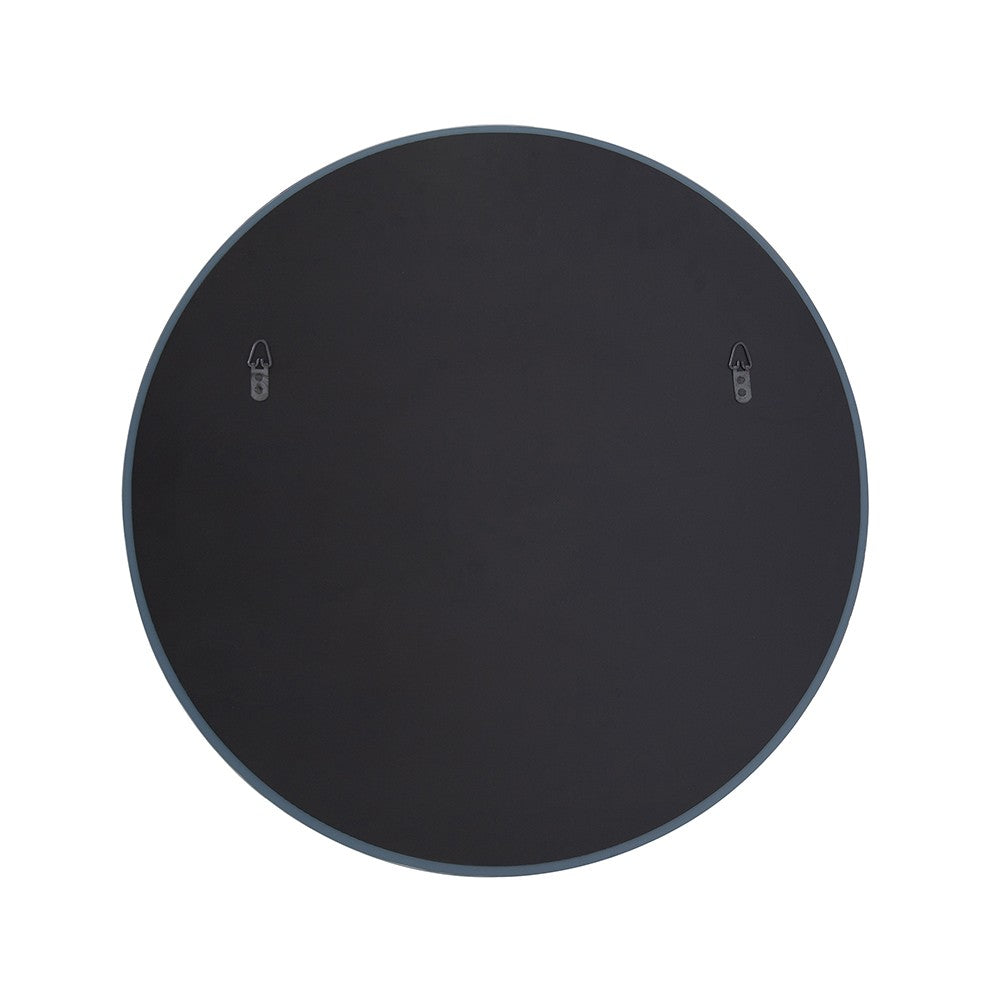 12" X 12" Minimalist Round Mirror With Beveled Edge