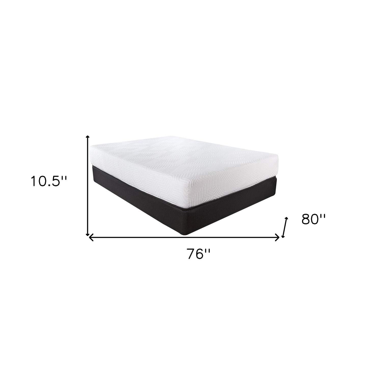 10.5" Hybrid Lux Memory Foam And Wrapped Coil Mattress King