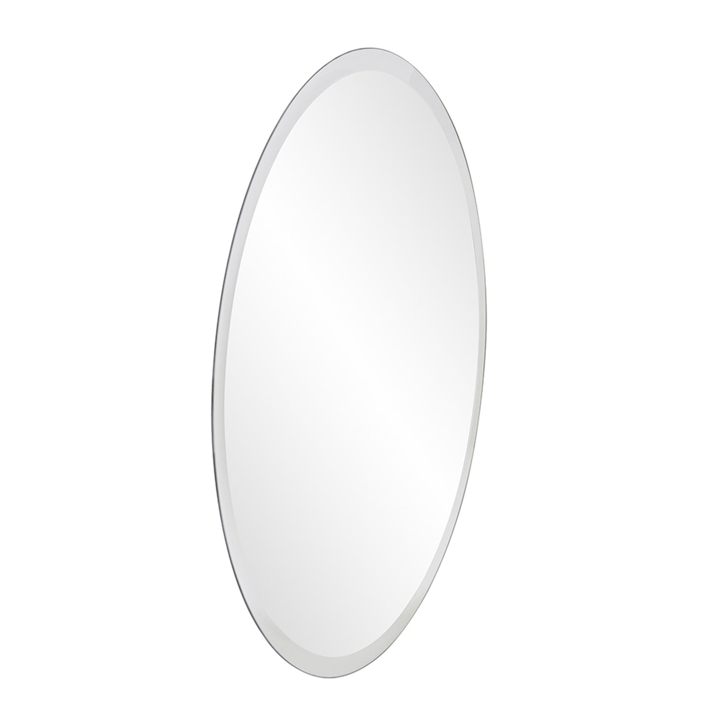 28" X 28" Minimalist Round Mirror With Beveled Edge