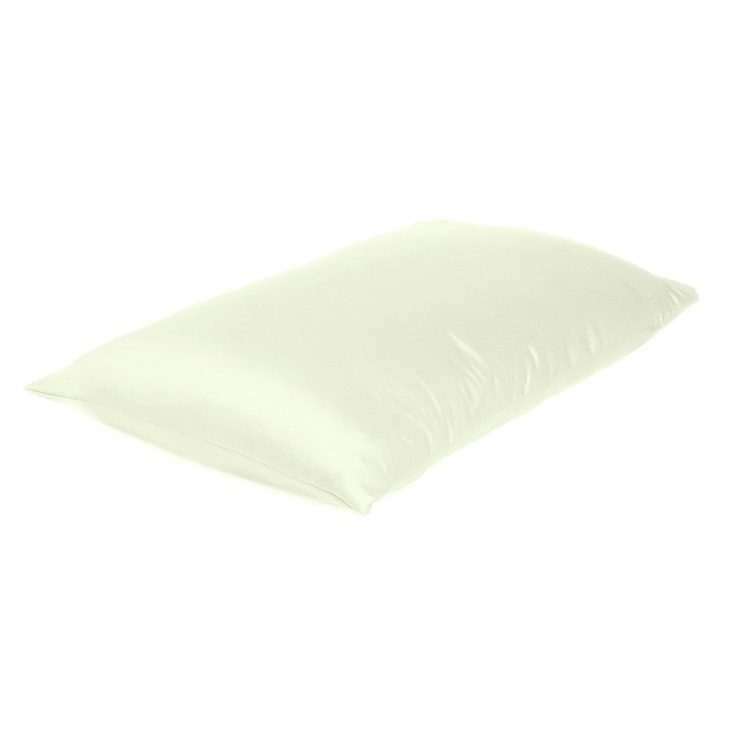 Ivory Dreamy Set Of 2 Silky Satin Queen Pillowcases