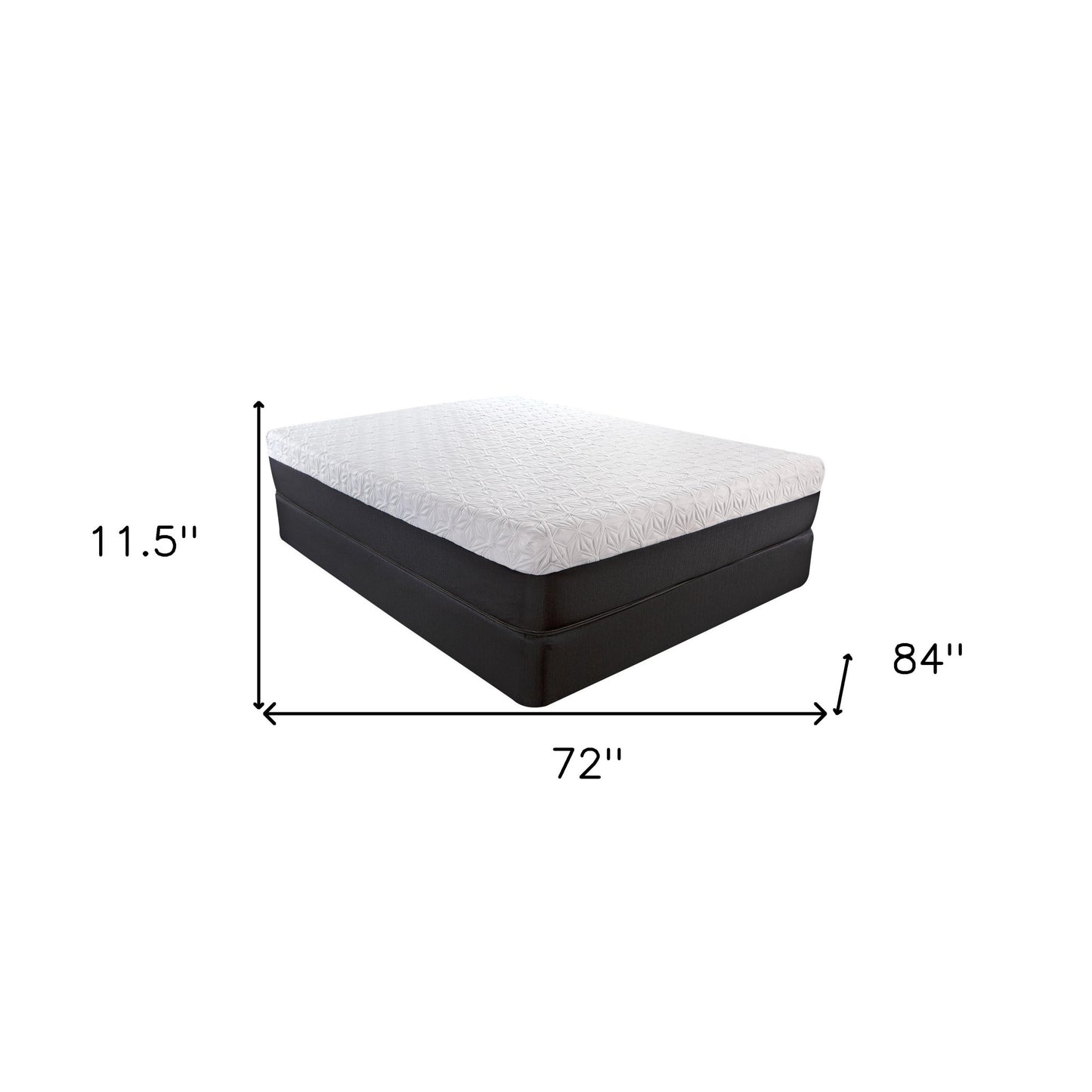 11.5" Lux Copper Infused Gel Memory Foam And High Density Foam Mattress Cal King