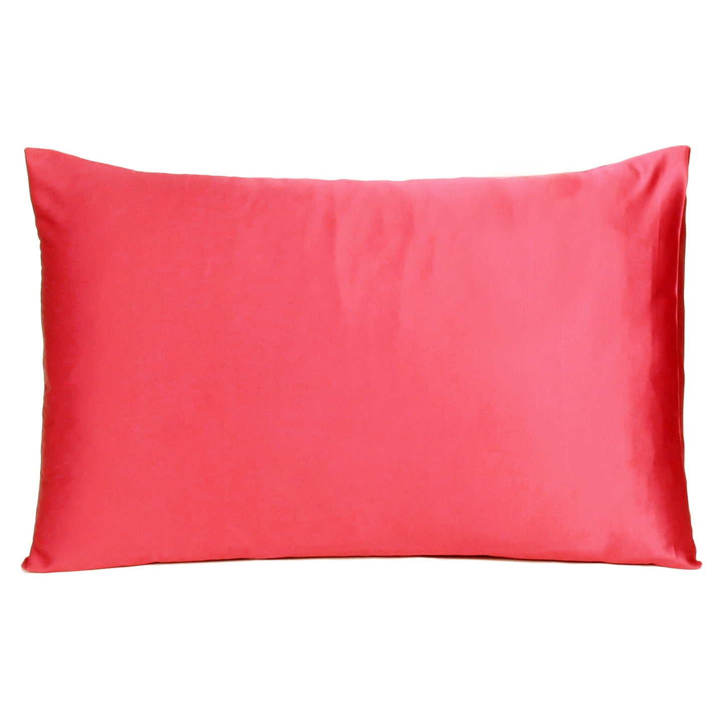 Poppy Red Dreamy Set Of 2 Silky Satin Queen Pillowcases