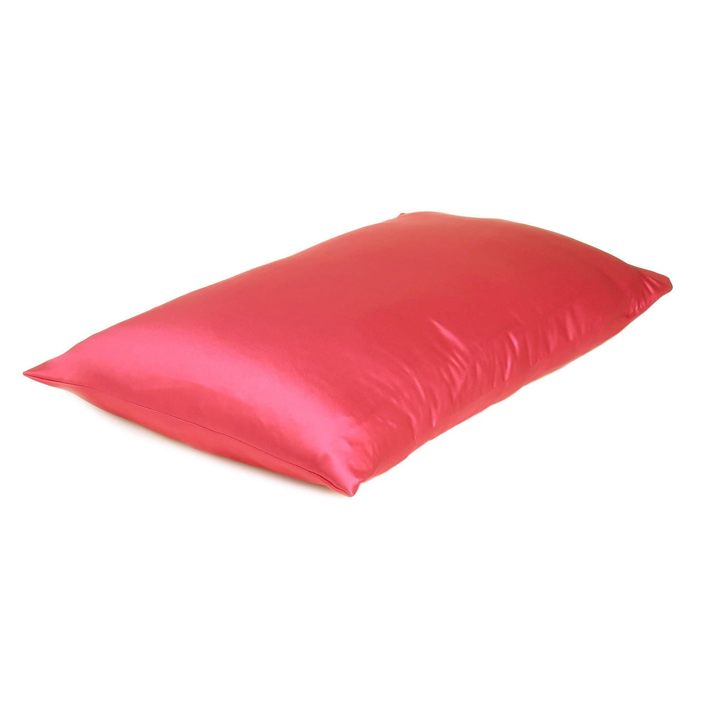 Poppy Red Dreamy Set Of 2 Silky Satin Queen Pillowcases