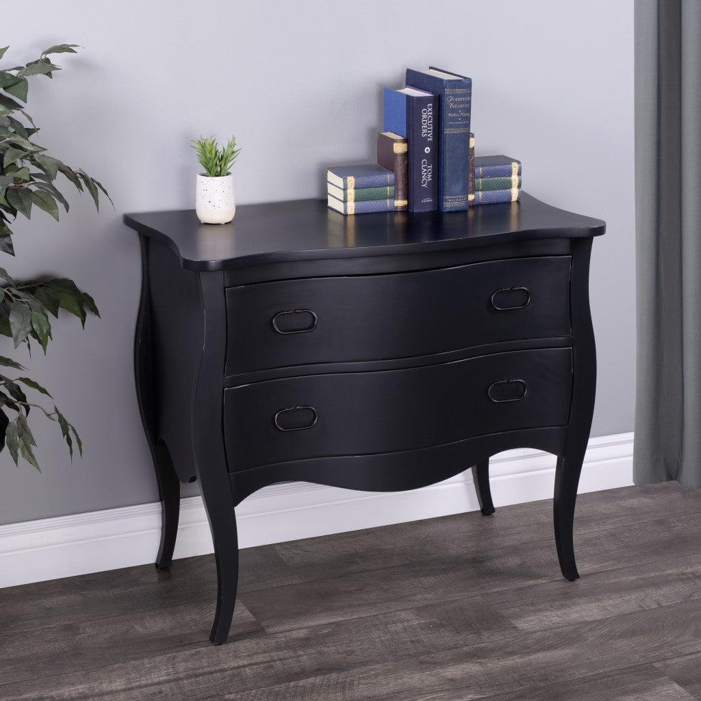 Black 2 Drawer Chest