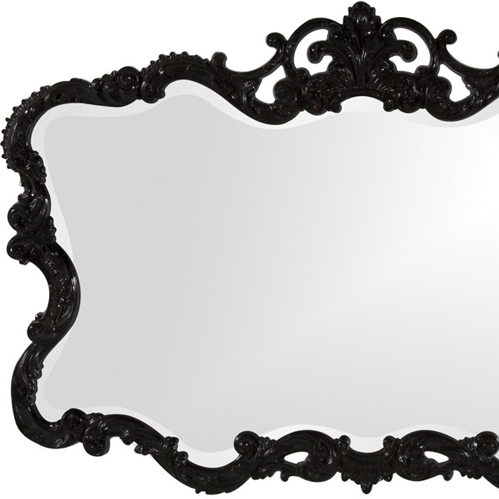 27" Black Framed Accent Mirror