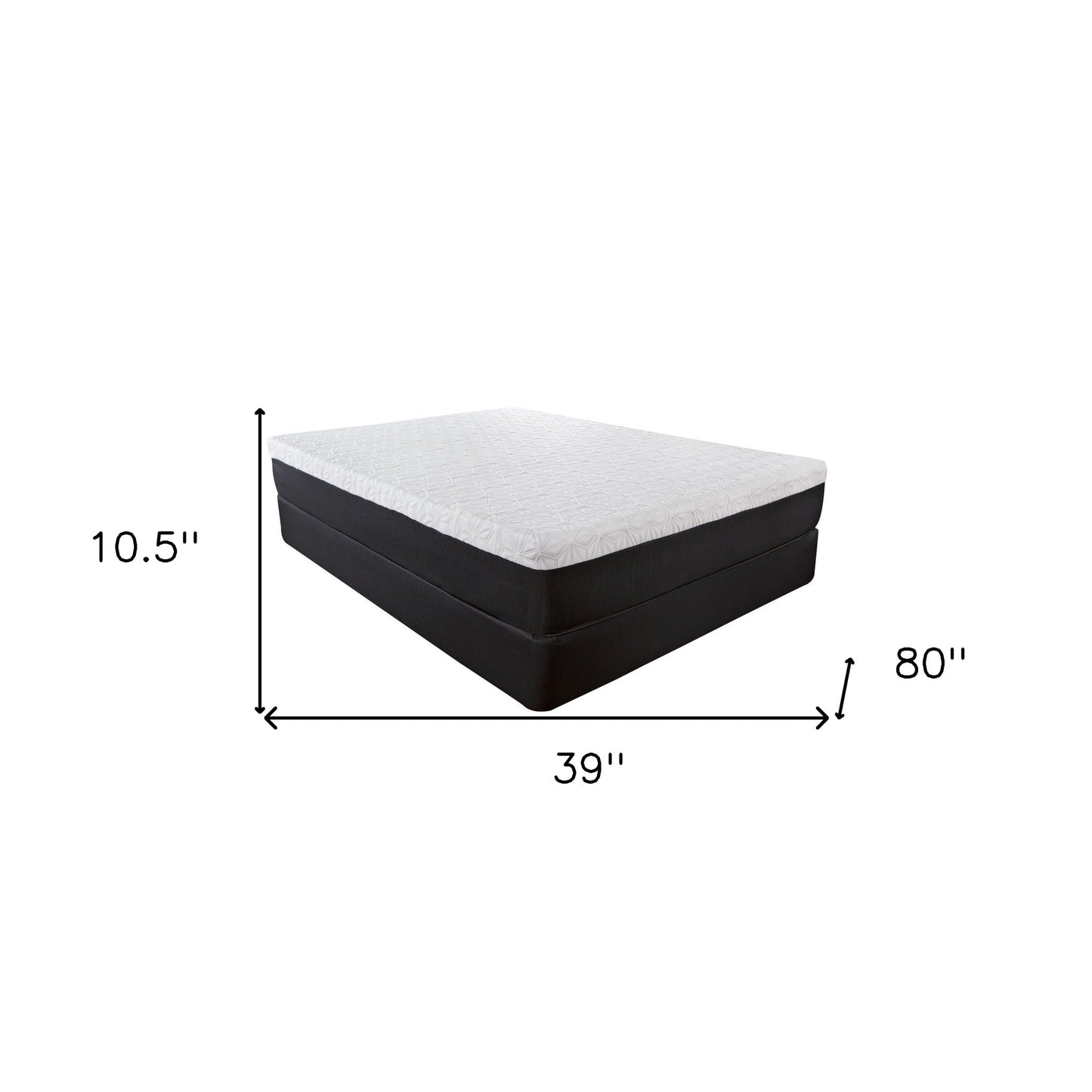 10.5" Lux Gel Infused Memory Foam And High Density Foam Mattress Twin Xl